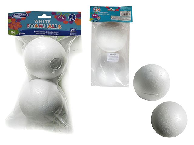 96 Pieces of 2 Piece Styrofoam Craft Balls