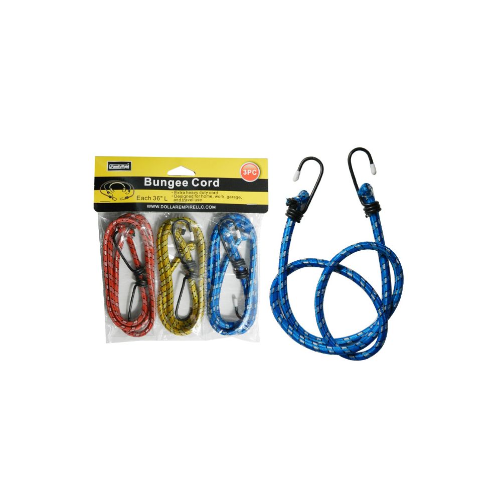 96 Pieces 3pc Bungee Cords - Bungee Cords