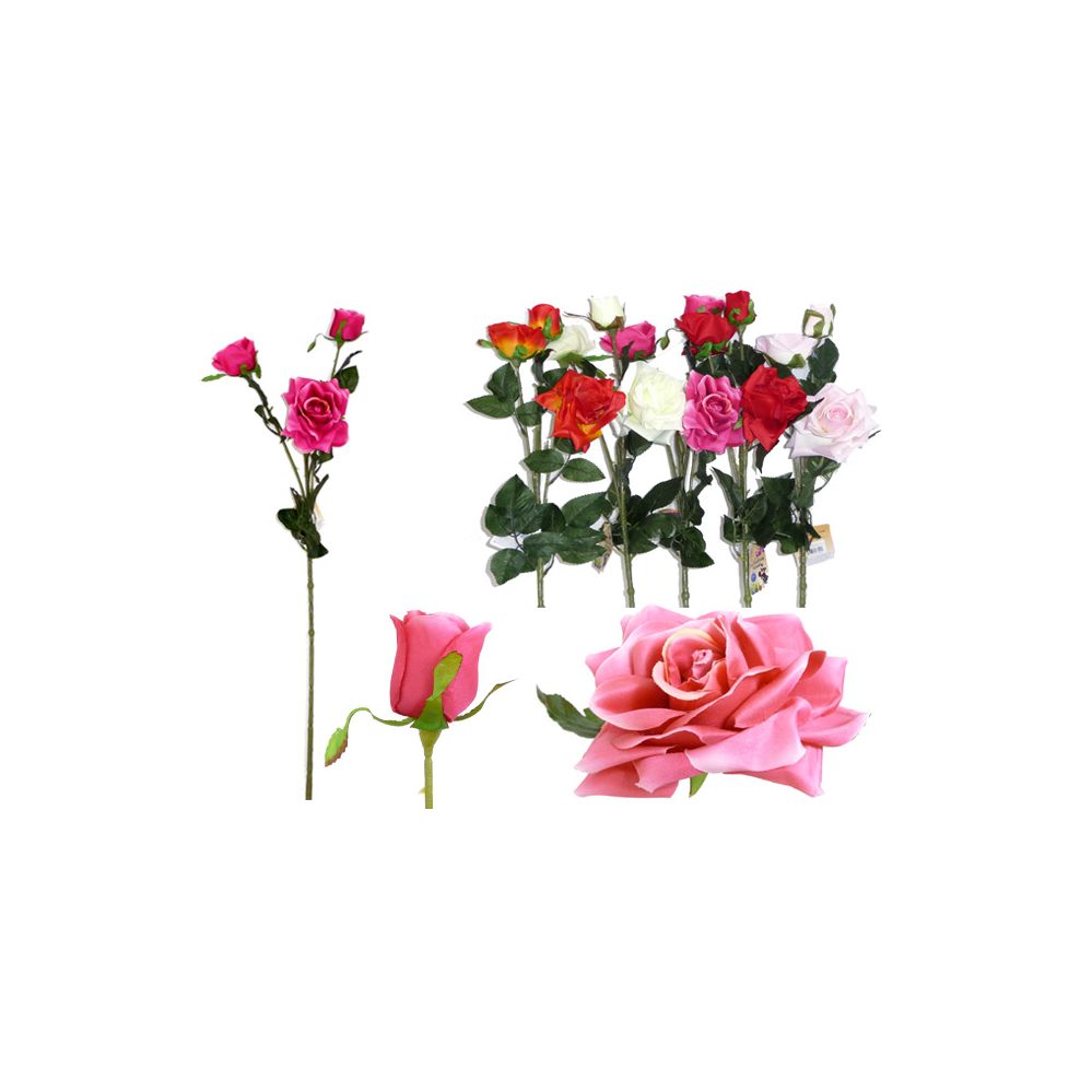 144 Pieces of 3 Head Rose Flower Bouquet