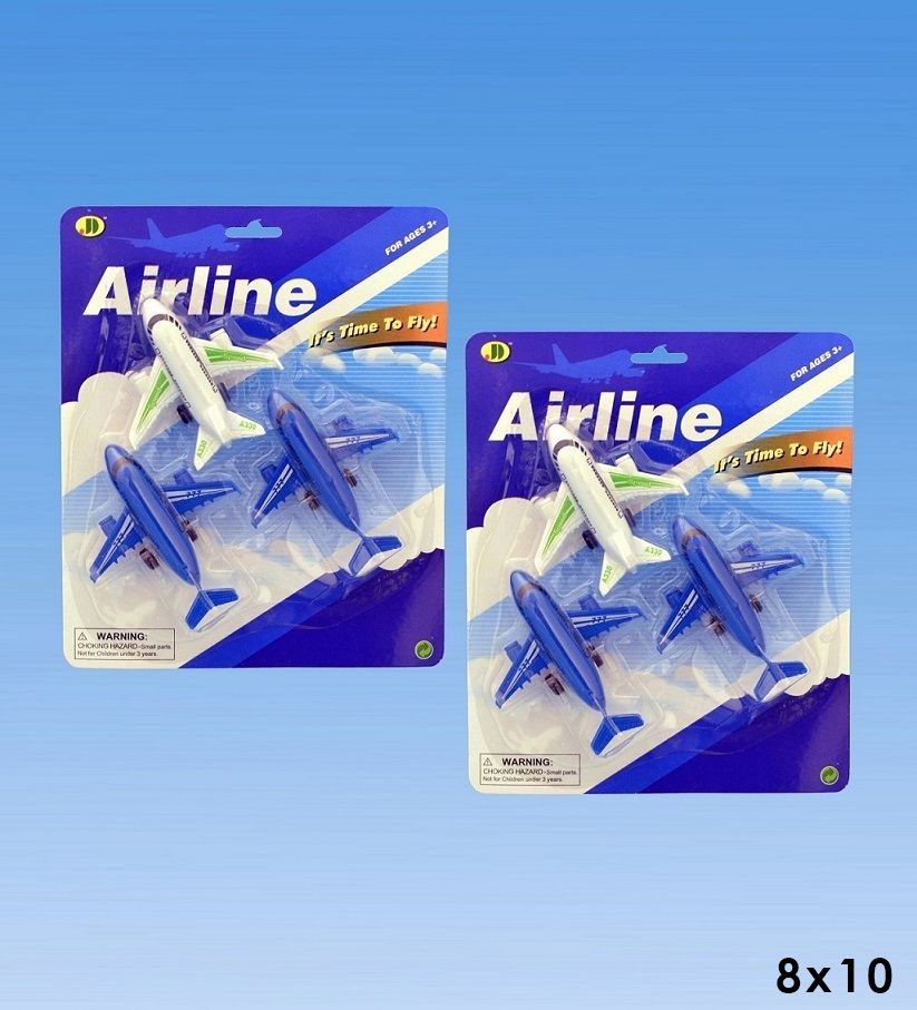 72 Pieces of 3pcs Airplanes In Blister Card