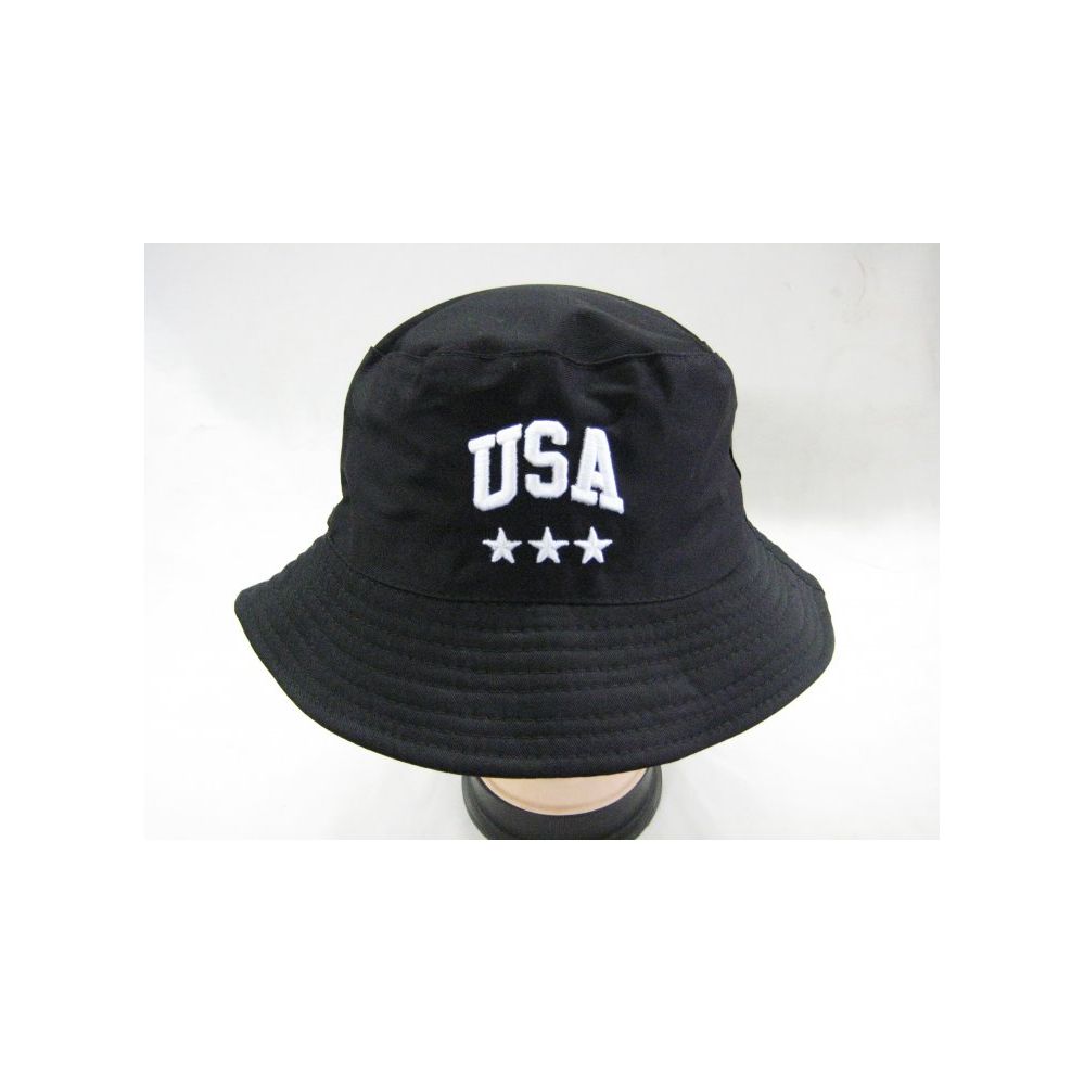 24 Wholesale Men's Usa Bucket Hat at