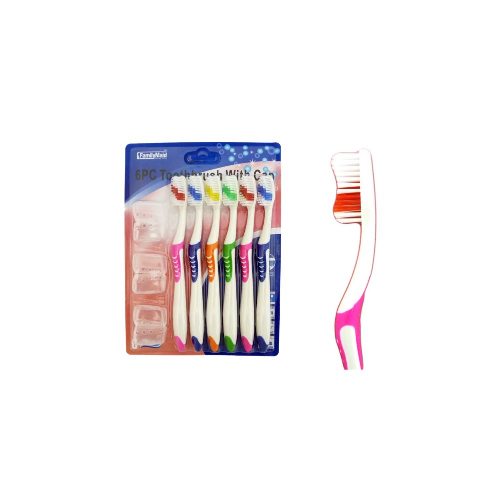 144 Pieces Toothbrush 6pc/set W/ Cap Toothbrushes and Toothpaste at