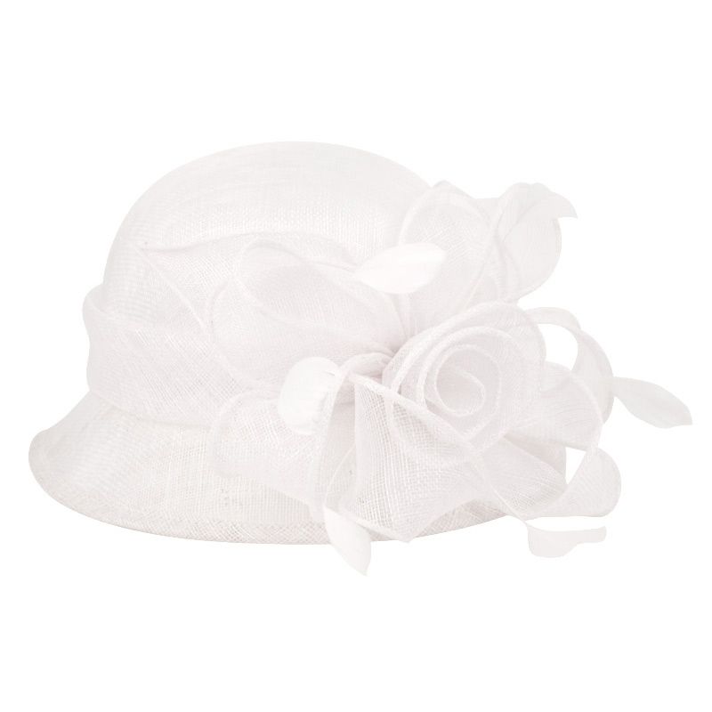 12 Pieces Sinamay Hats In White - Sun Hats
