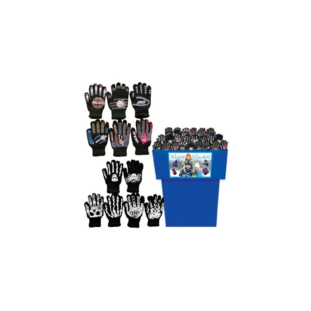 60 Wholesale Adult Gloves Assorted 60 Per Bin Assorted Styles + Colors