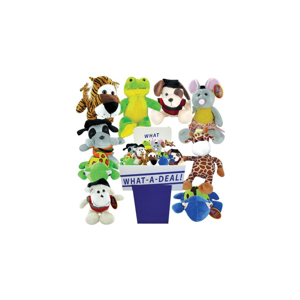 36 Pieces Stuffed Animals 72 Pc Assorted - Animals & Reptiles