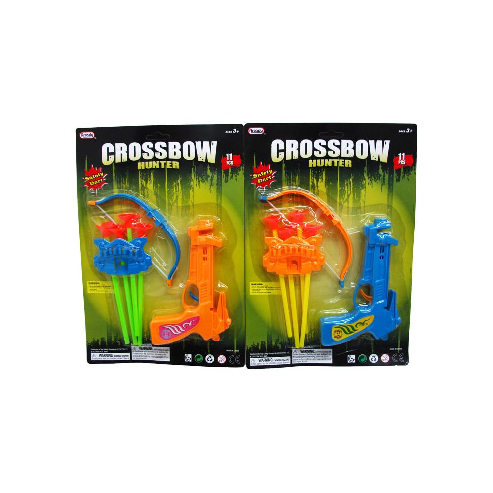 48 Wholesale 6.5 Inch Cross Bow Play Set W. Soft Darts