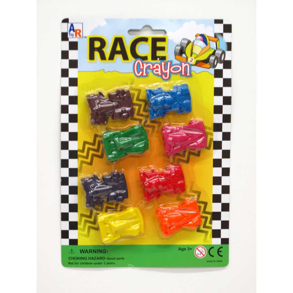 72 Wholesale 8 Piece Race Car Crayons
