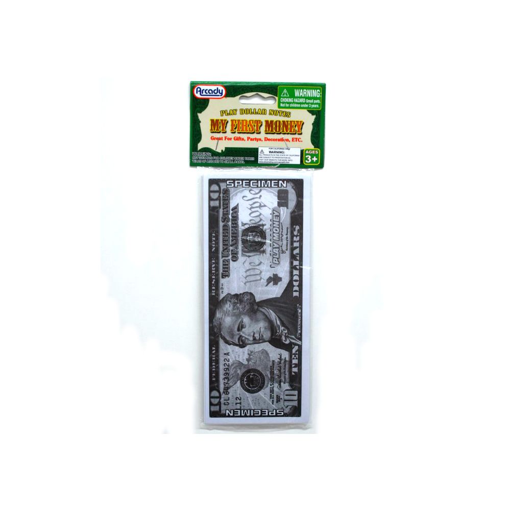 72 Wholesale 4"x9" Large Playing Money Bills In Poly Bag W/header