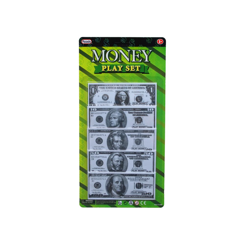 144 Wholesale 100 Count Mini Money Play Set In Blister Card