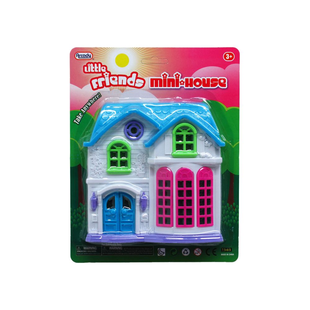 72 Wholesale 6"x6" Little Friends Mini House In Blister Card