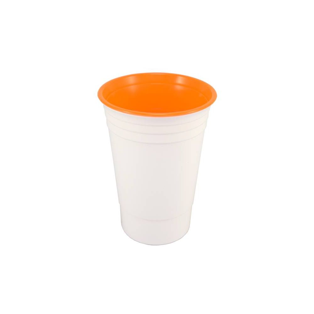 100 Wholesale 16oz Insulated Cups 16oz Double Walled ( Orange Neon Color Only)