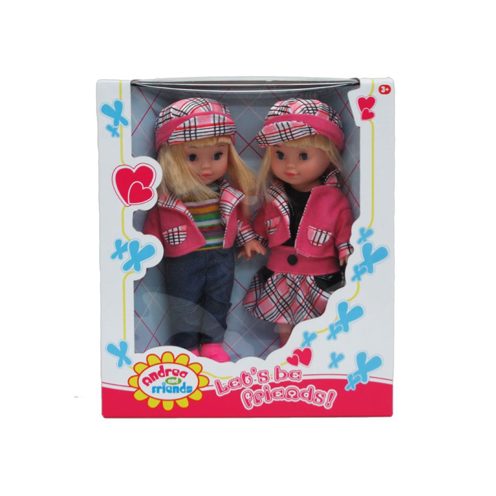 12 Wholesale 2pc 10.5" Andrea & Friends Doll Set In Window Box