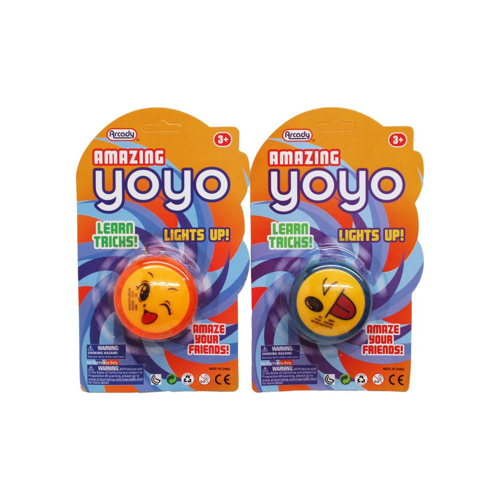 48 Wholesale Lightup Amazing Yoyo In Blister Card