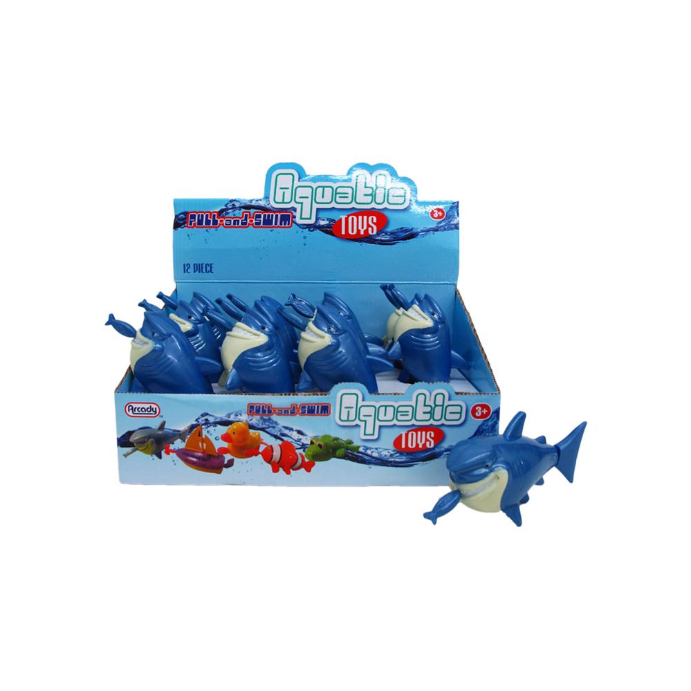 72 Wholesale 6" Pull String Water Toys(shark) In Display