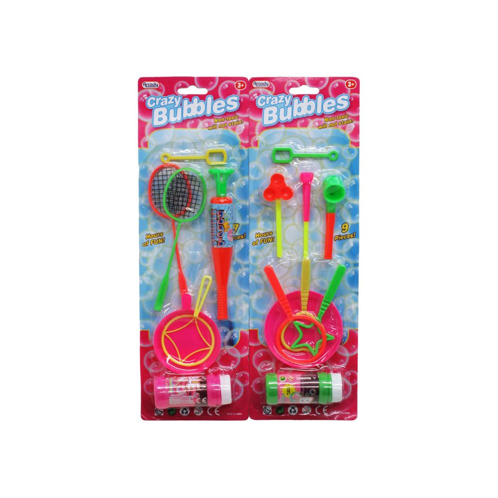 72 Packs of 7-9 Pc Bubble Play Set Assorted
