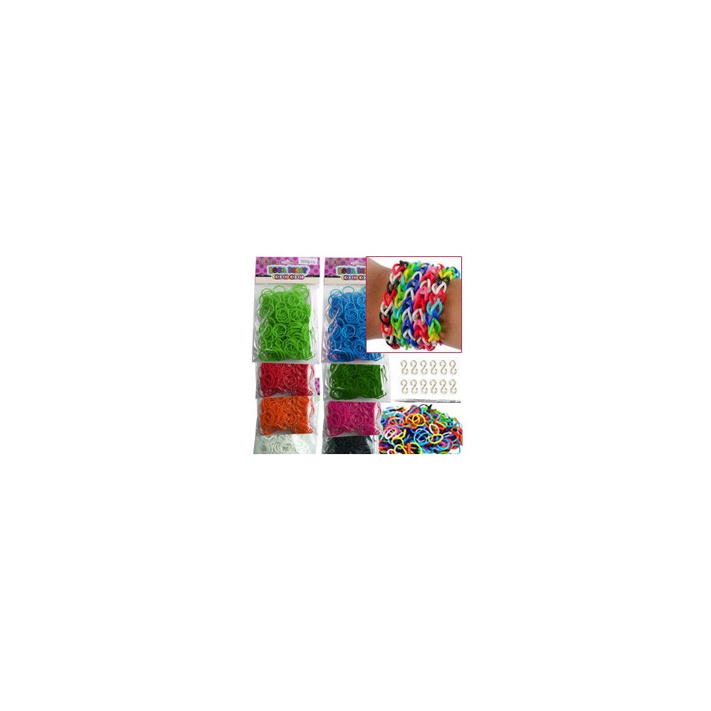 192 Pieces of 12 Assorted Solid Color D.i.y. Loom Bands