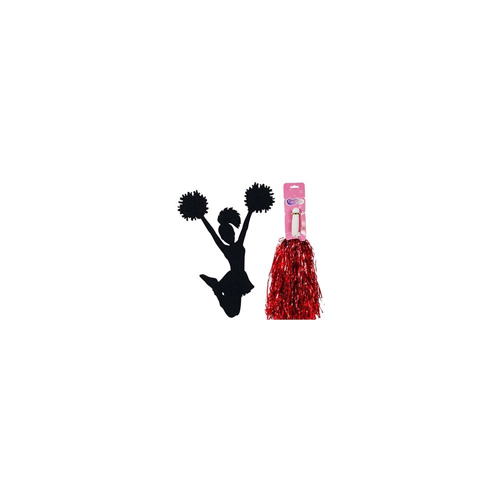 192 Pieces of Metalic Cheerleading PoM-Poms - Red