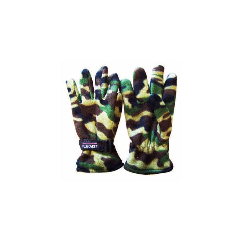 48 Pairs of Wholesale Mens Camouflage Fleece Gloves Camouflage Fleece
