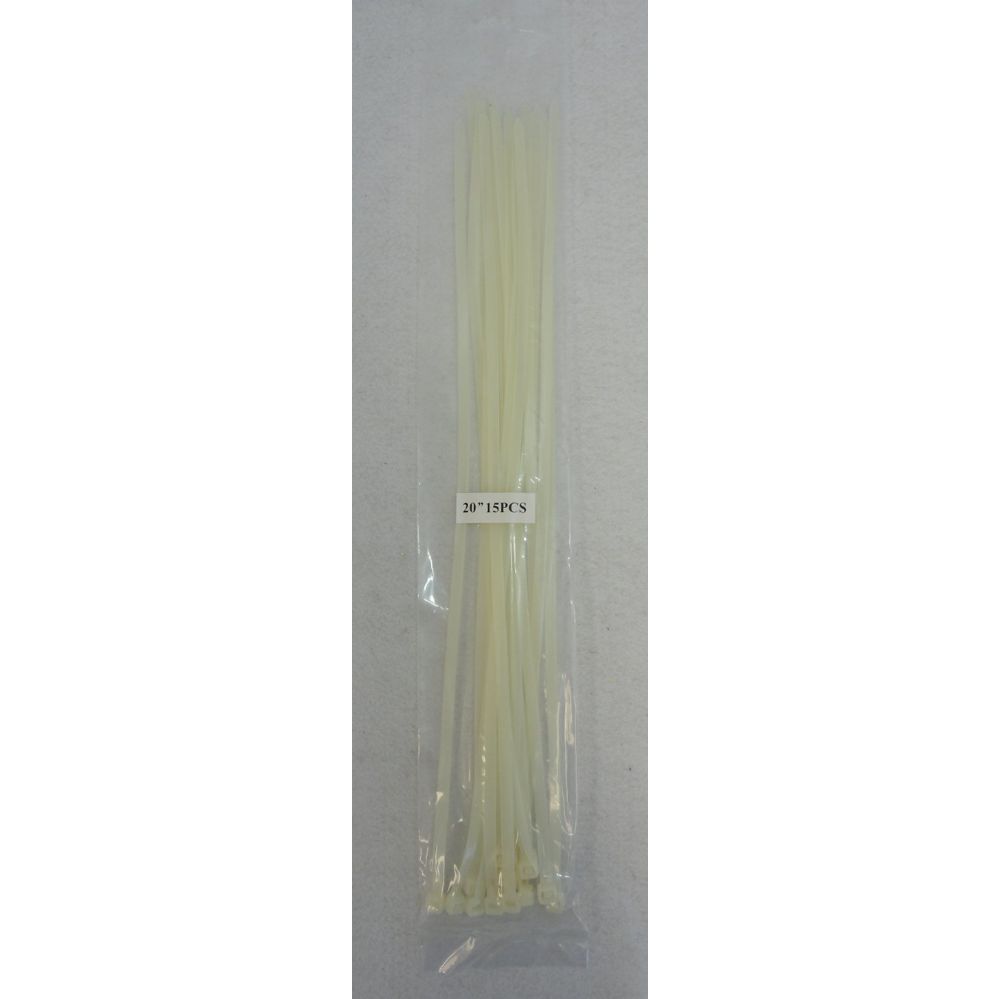 48 Pieces of 15pc 20" Cable Ties [white]