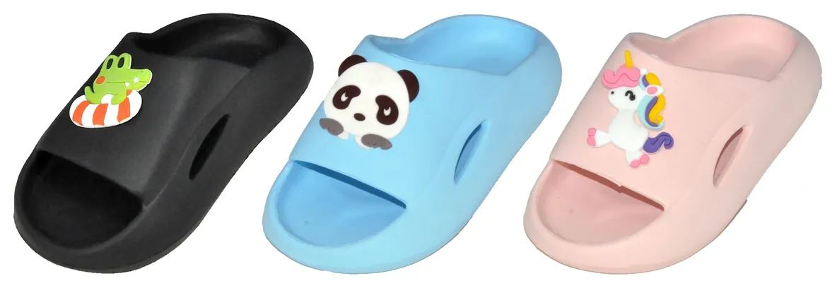36 Pairs of Kids Assorted Slides