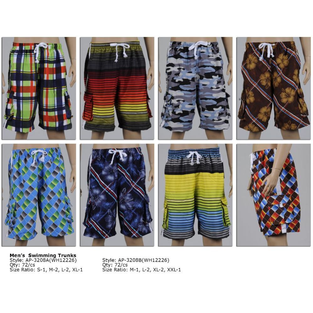 144 Pieces of Mens Swimming Trunks