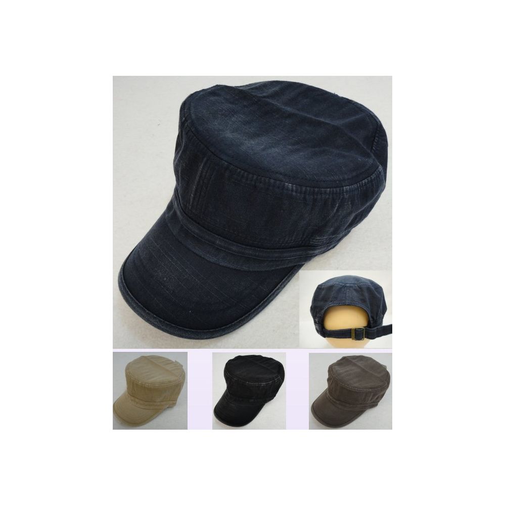 24 Wholesale Cadet Hat [denim] **buckled Back