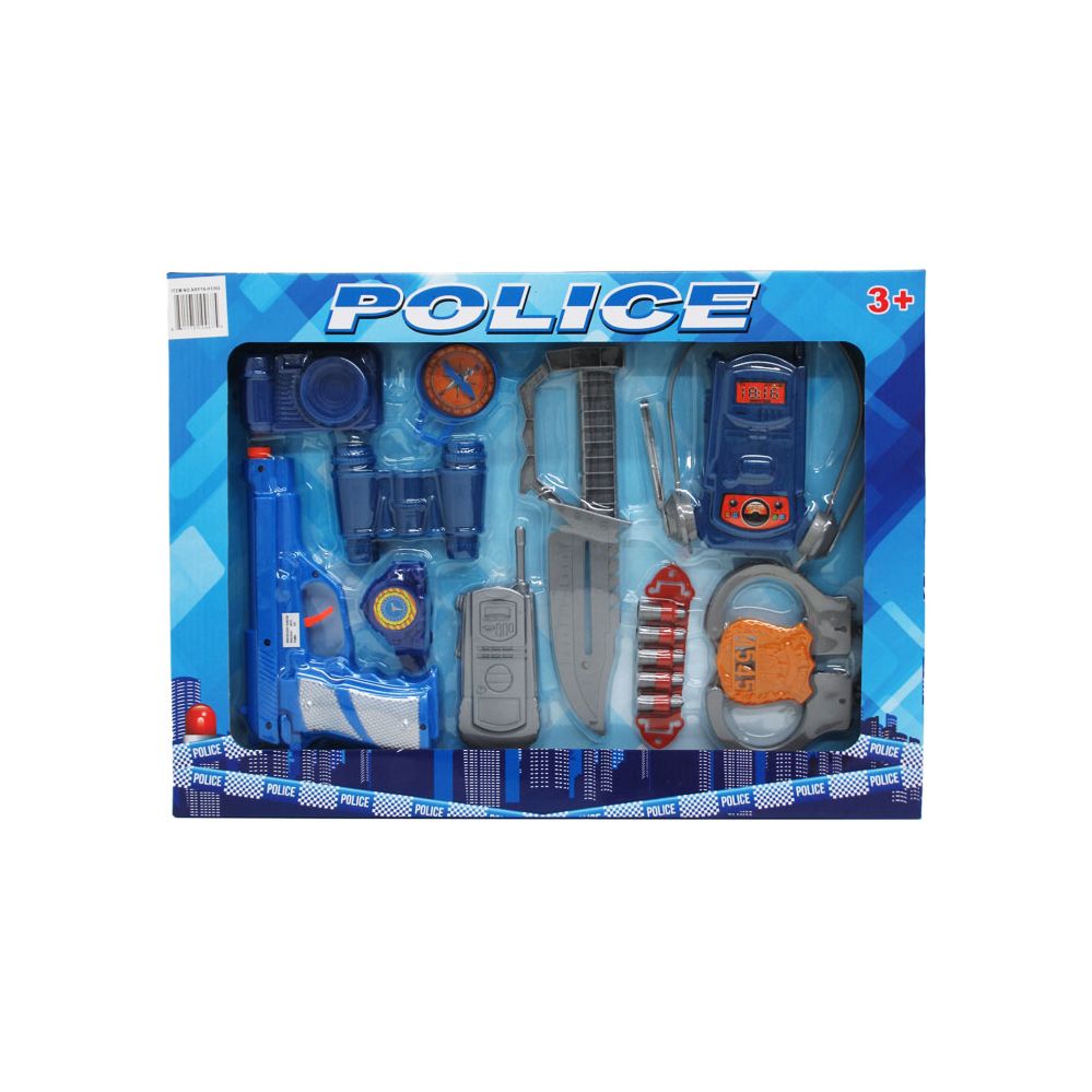 24 Wholesale 12pc Toy Police Set In Window Box, 2 Assorted