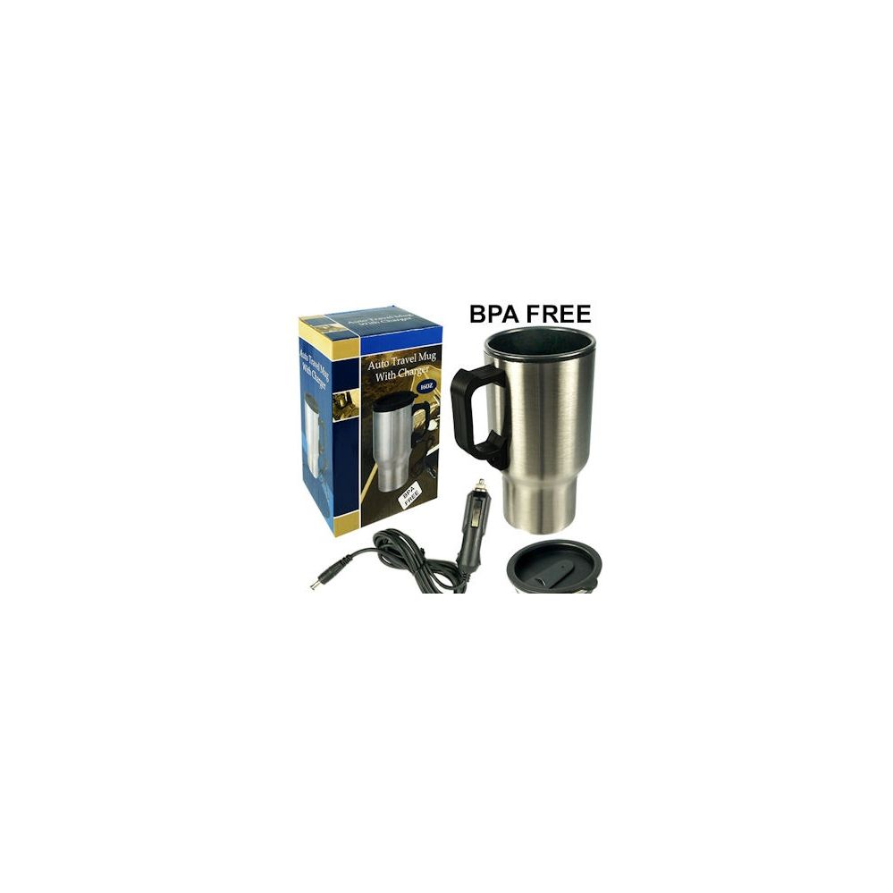 24 Wholesale Heated Car Travel Mug W/charger. at