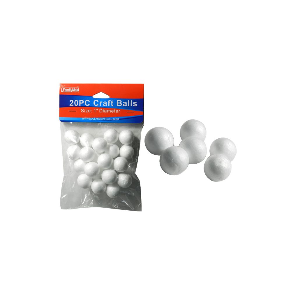 96 Pieces of 20pc Styrofoam Craft Balls