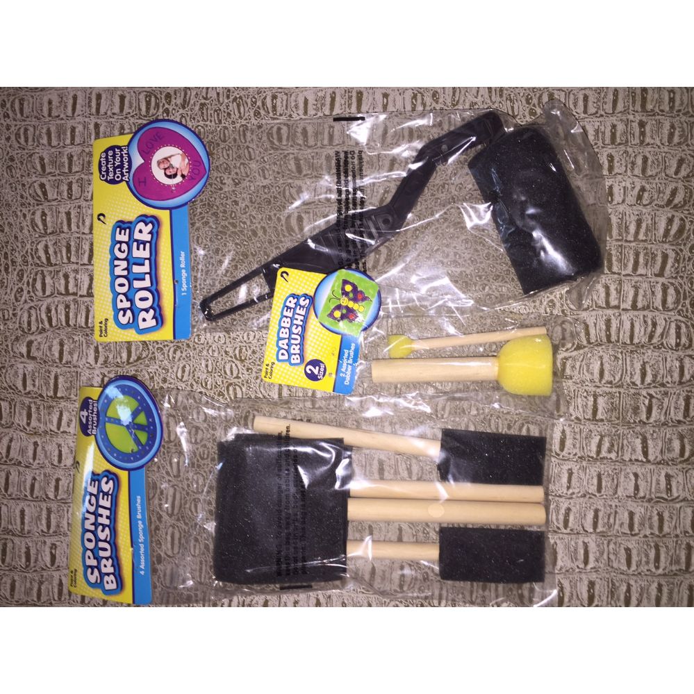 96 Pieces of Assortment Of Sponge Brushes And Rollers