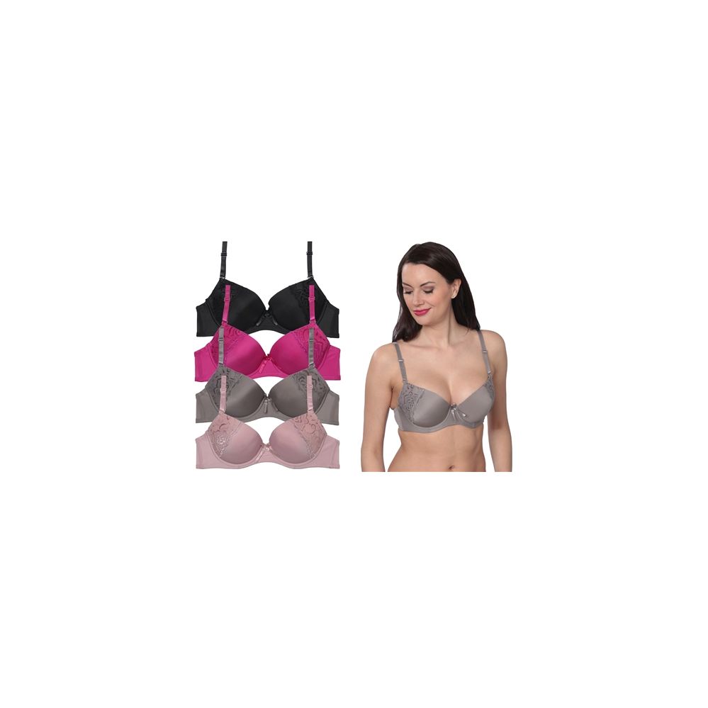 288 Wholesale Sofra Ladies Full Cup Cotton Bra B Cup - at 
