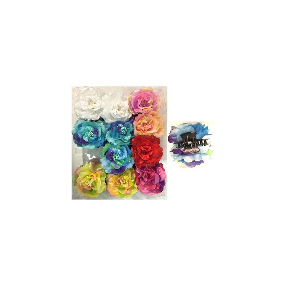 120 Wholesale Wholesale Multicolor Flower Hair Clip