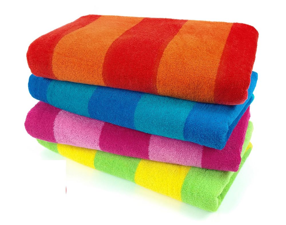 24 Pieces of 30x60 100 Percent Cotton Terry/velour 1 Side Beach Towel
