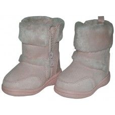 24 Pairs of Wholesale Kids's Winter Boots With Faux Fur Lining And Side ZippeR- Pink