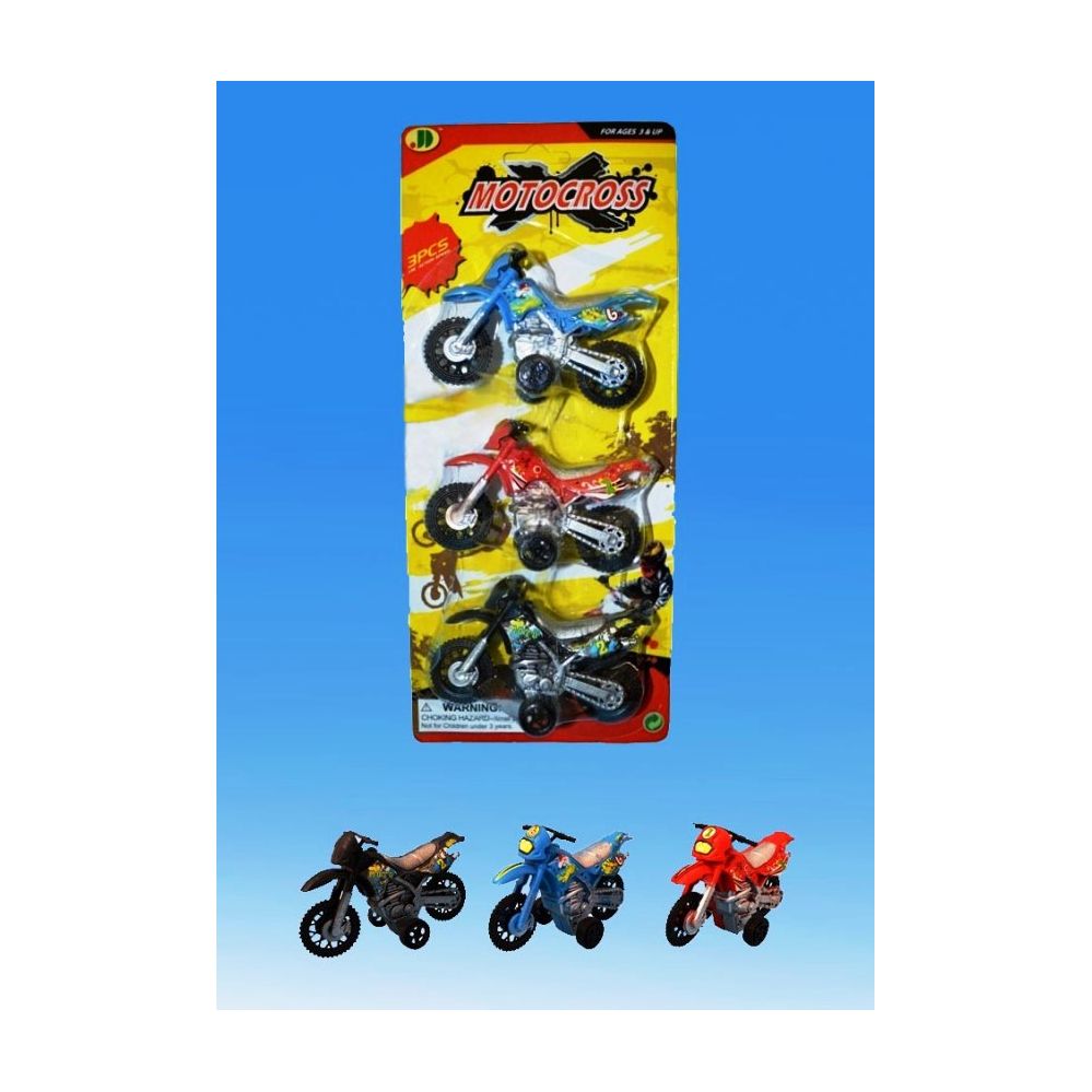72 Wholesale 3pcs Pb Motorcycle In Blister Card