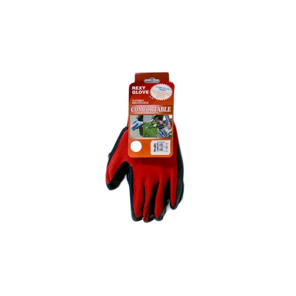 120 Pairs of Red Poly With Black Nitrile Coated Glove Size Xlarge