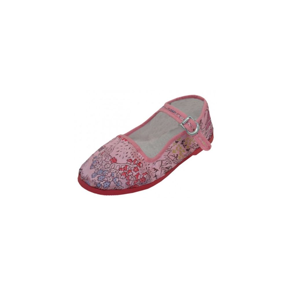 36 Wholesale Girls' Brocade Mary Janes ( Pink Color Only)