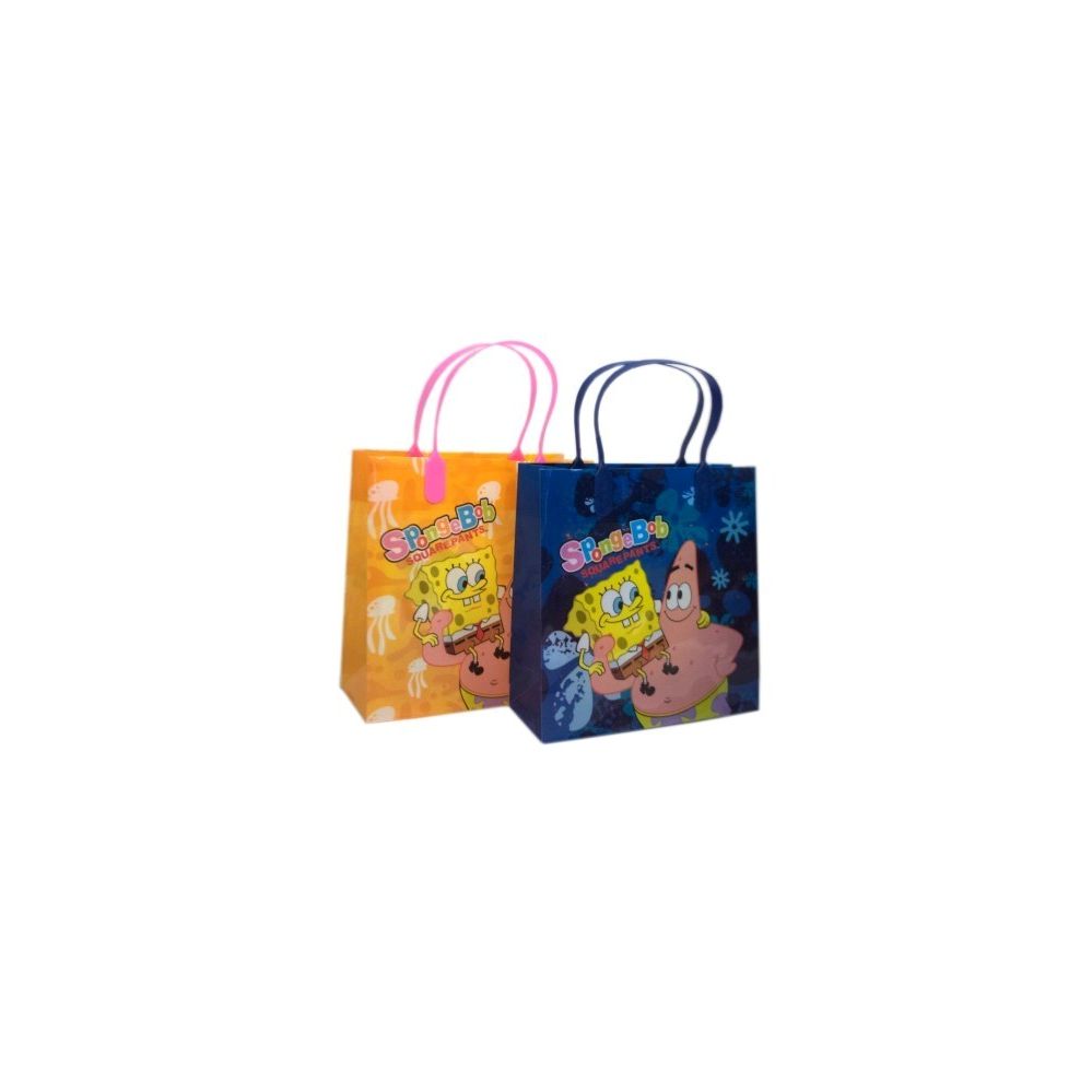 288 Wholesale Medium Sponge Bob Plastic Gift Bag