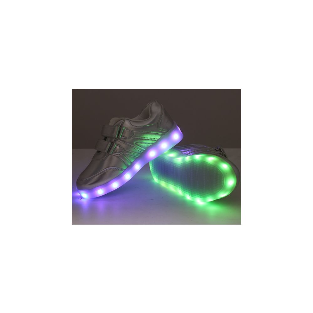 18 Wholesale Led Shoes Kids Mix Size ( 18 Pairs ) Silver Only