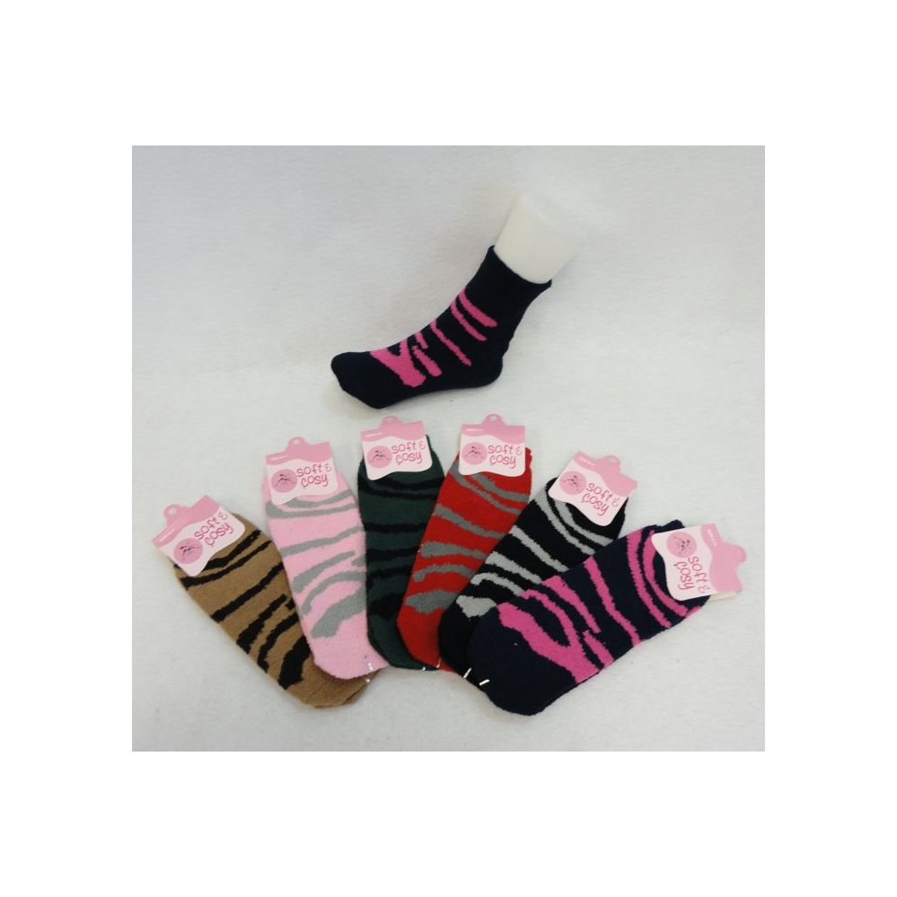 36 Pairs of Womens Animal Printed Super Soft Fuzzy Socks