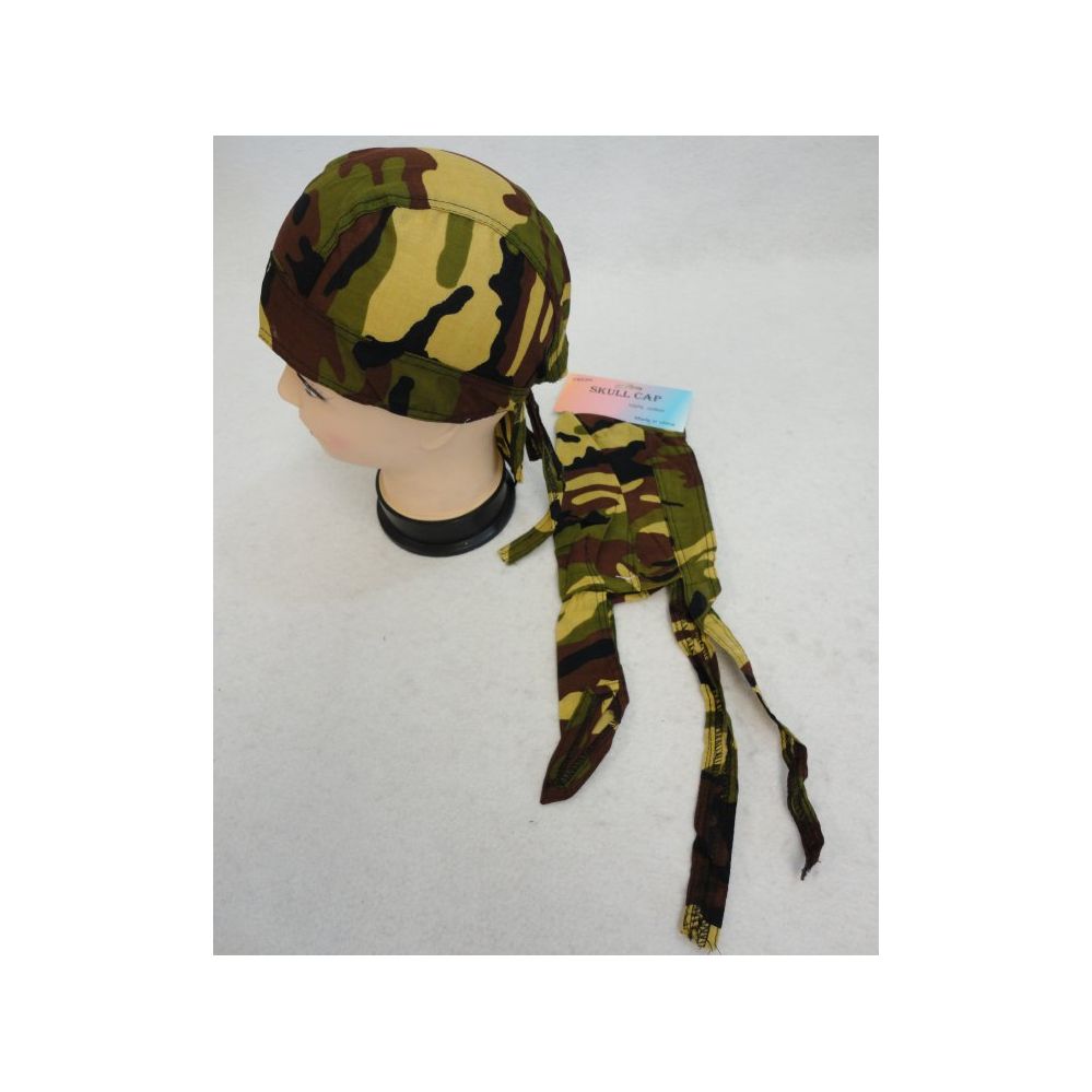 144 Pieces Skull Cap Green Brown Black Tan Camo One Size Fits Most Bandanas At Alltimetrading Com