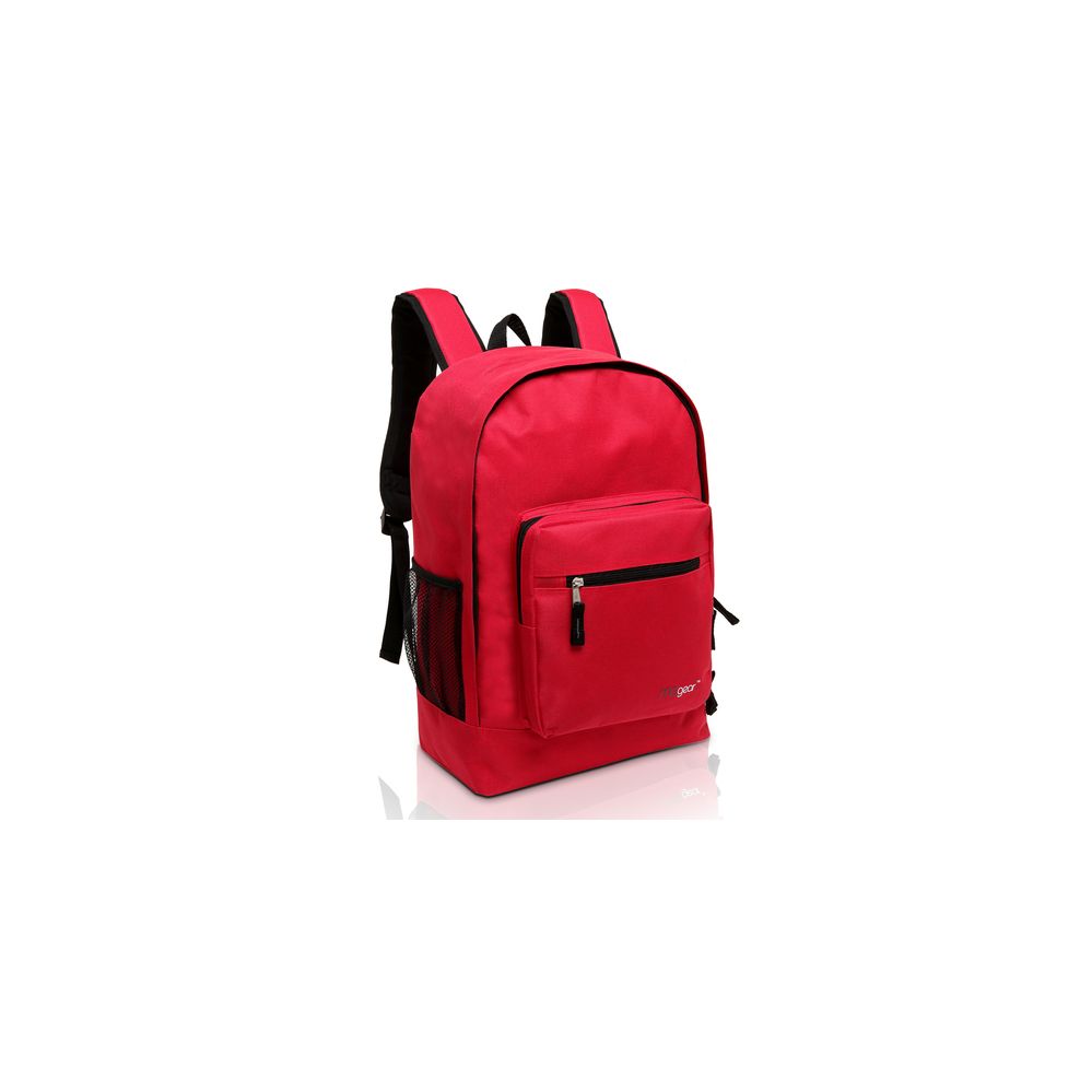 24 Wholesale Mggear 17.5 Inch MultI-Pocket School Book Bags In Bulk, Red