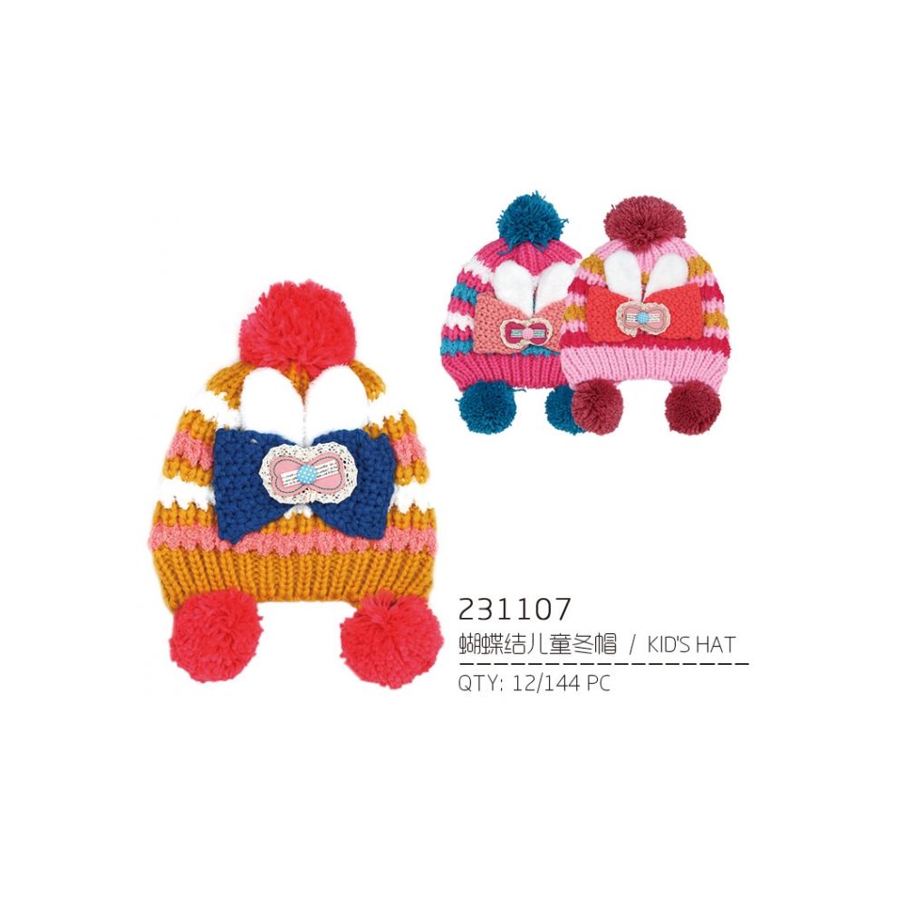 72 Pieces Assorted Color Children's Hat - Junior / Kids Winter Hats