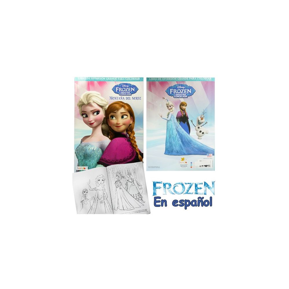 72 Wholesale Disney's Frozen Jumbo Coloring Books In Spanish