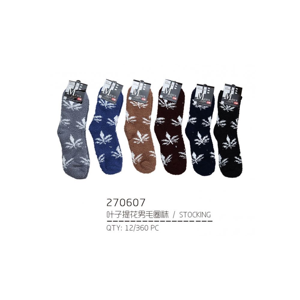 144 Pairs Men's Assorted Color Fuzzy Socks Size 10-13 - Men's Fuzzy Socks
