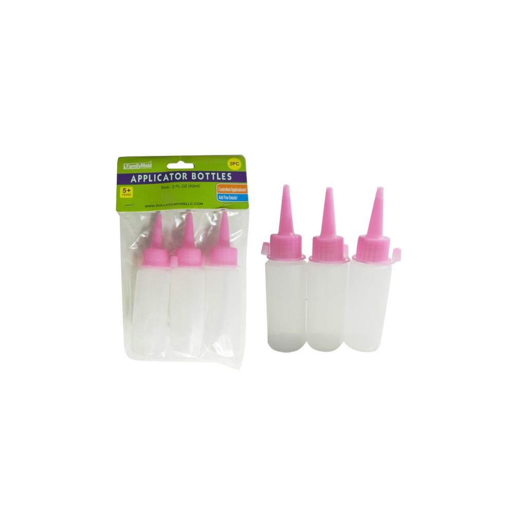 144 Pieces of 3pc Craft Squeeze Bottles