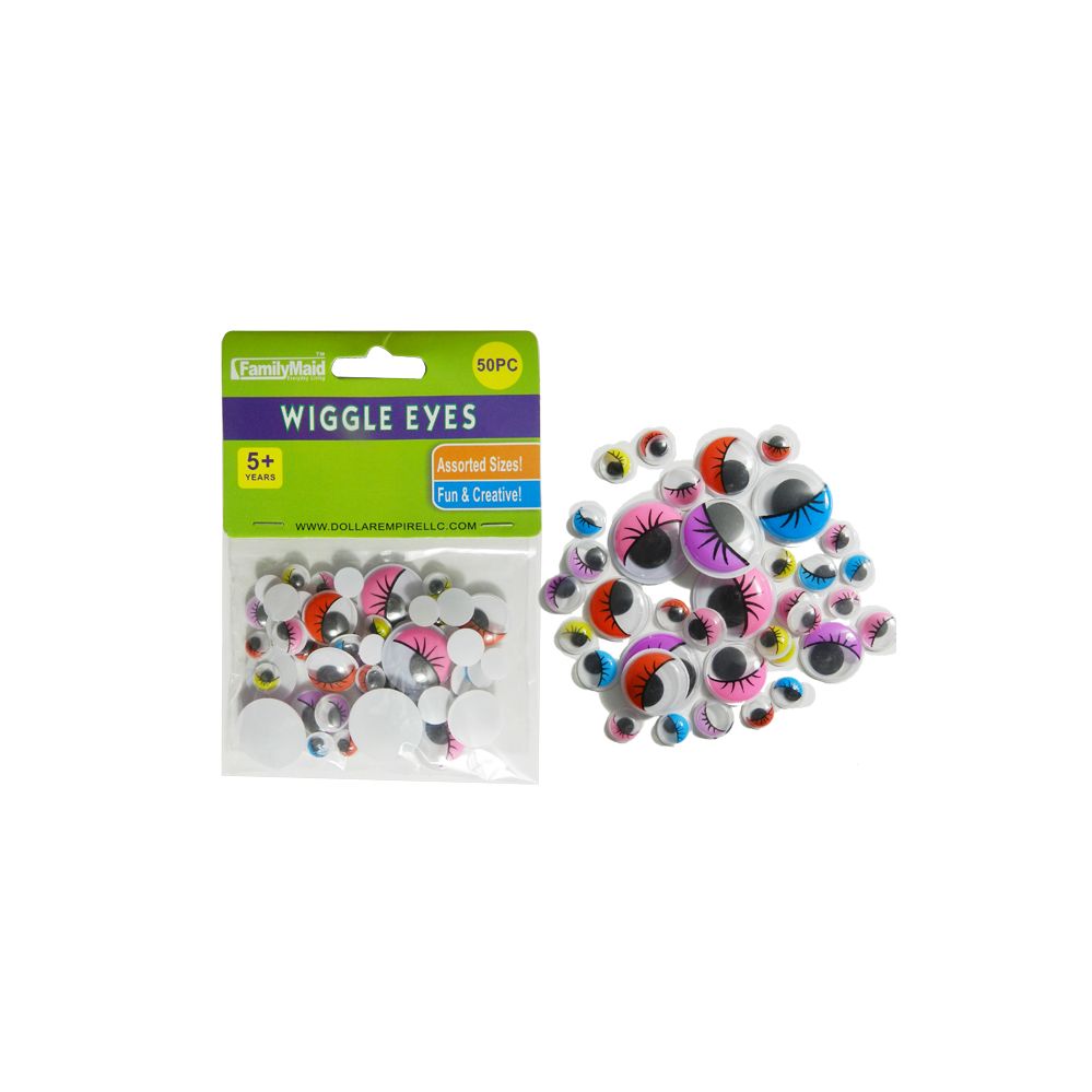 144 Pieces of Wiggle Eyes 50pc Asst Size