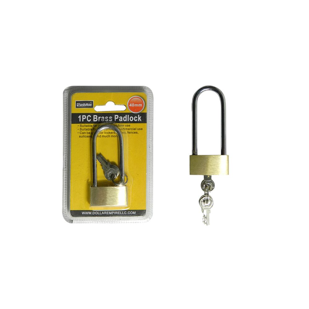 144 Pieces of 40mm Brass Lock With Long Handle