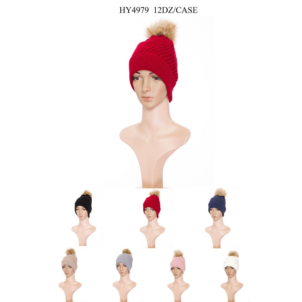 36 Wholesale Woman Assorted Color Winter Hat