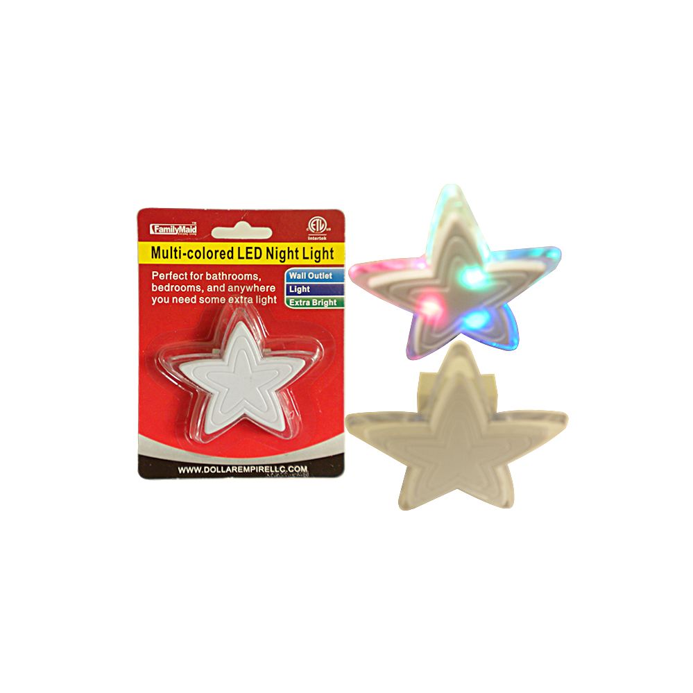 96 Pieces of Led Multicolored Star Night Light Wall Outlet